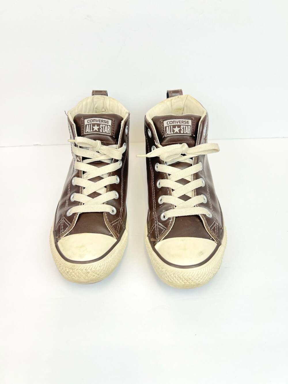 Converse Chuck Taylor All Star Street Mid 'Pinecone' Brown Leather Sneakers 6.5